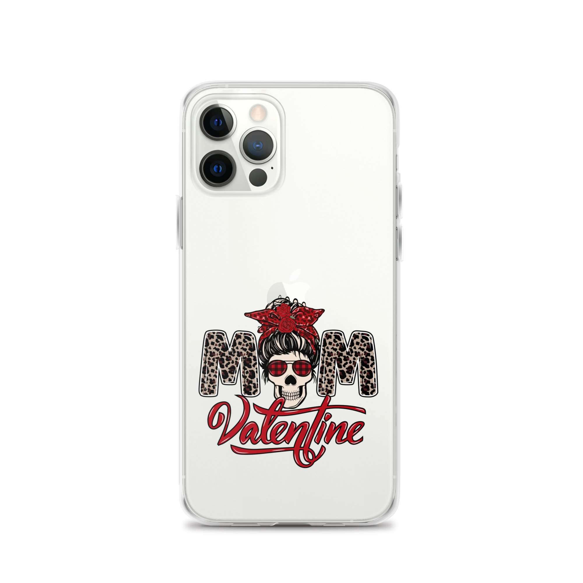 Skull Mom Valentine Clear Case for iPhone®