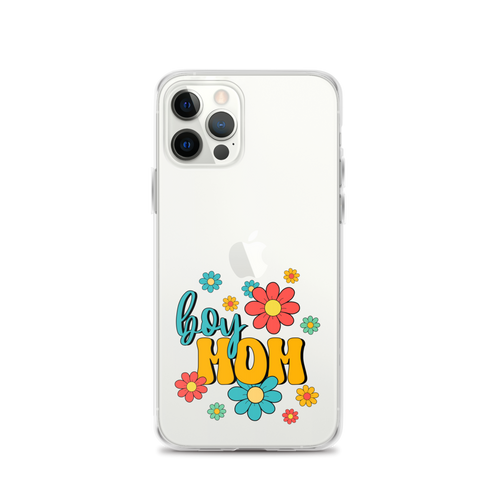 Boy Mom Sublimation Retro Clear Case for iPhone®