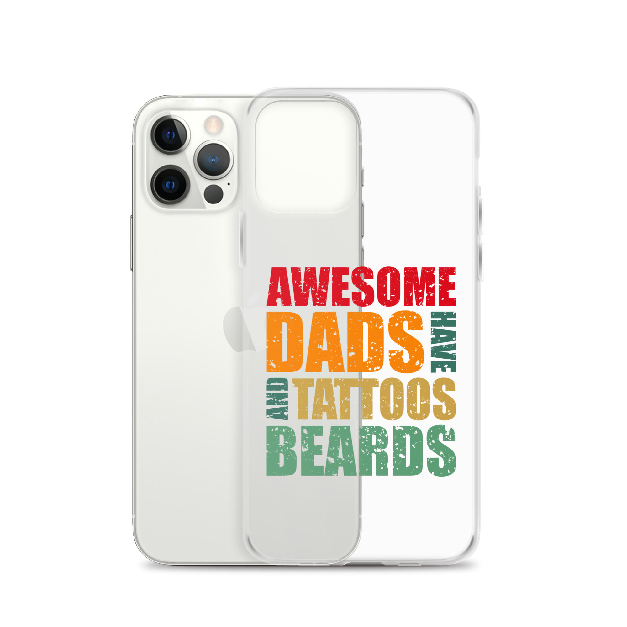 Awesome Dads Tattoos Beards Clear Case for iPhone®