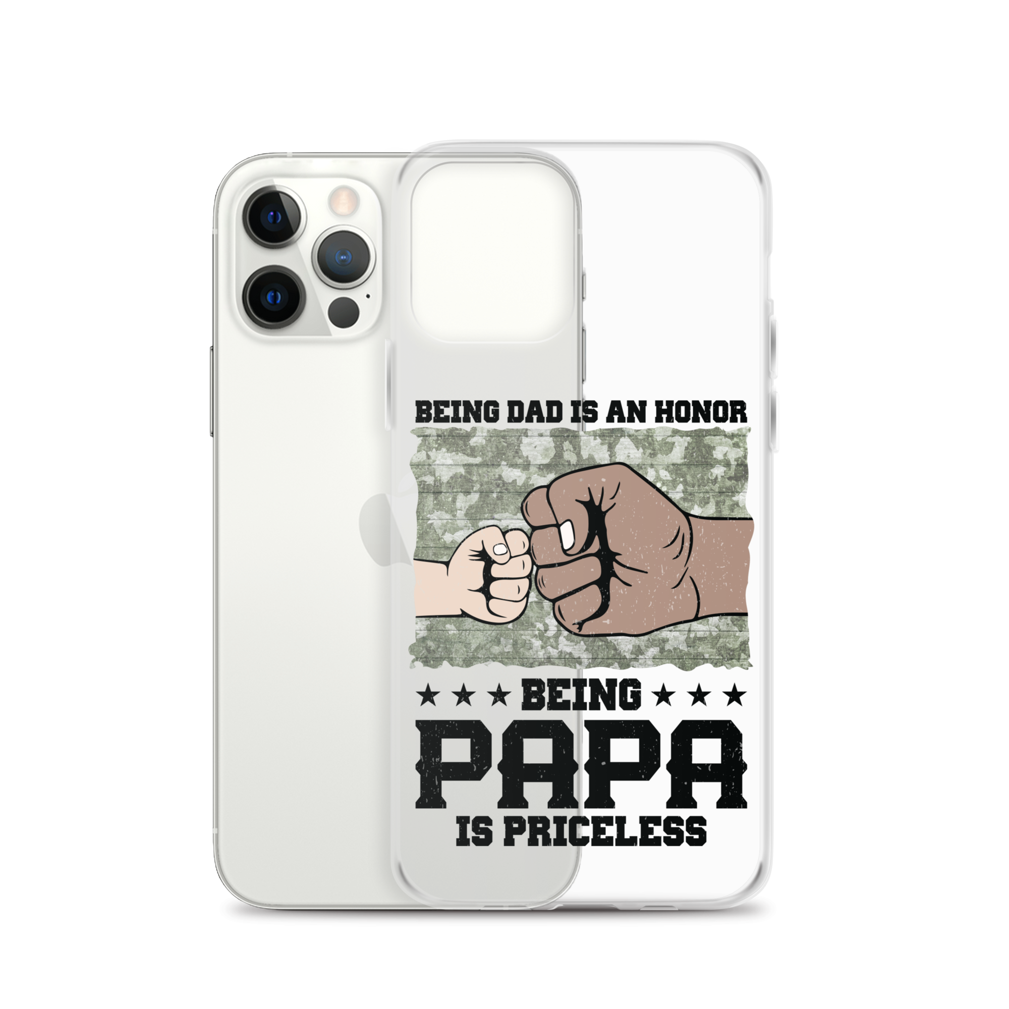 Being Dad Is An Honor Being Papa Is Priceless Clear Case for iPhone®