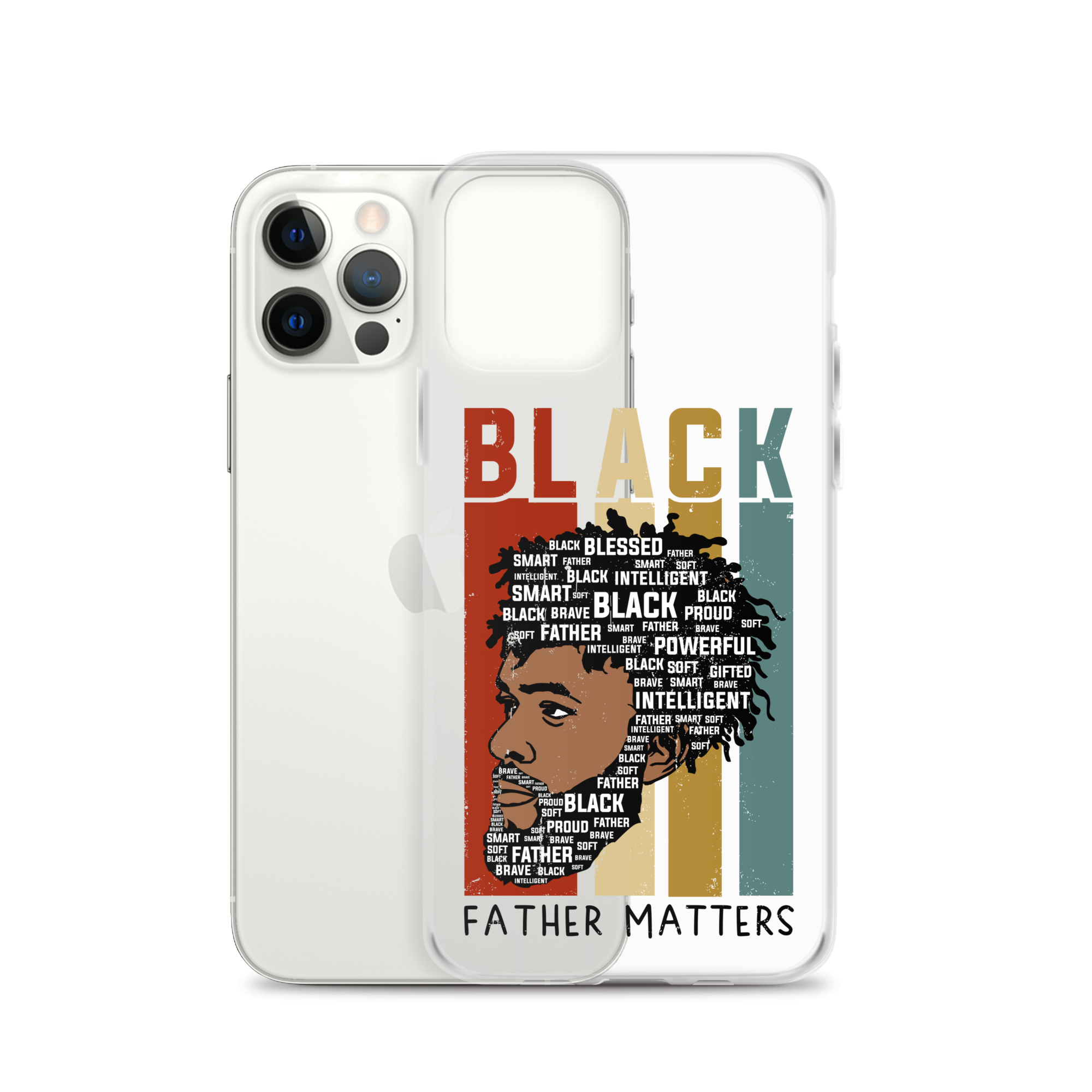 Black Father Matters Clear Case for iPhone®