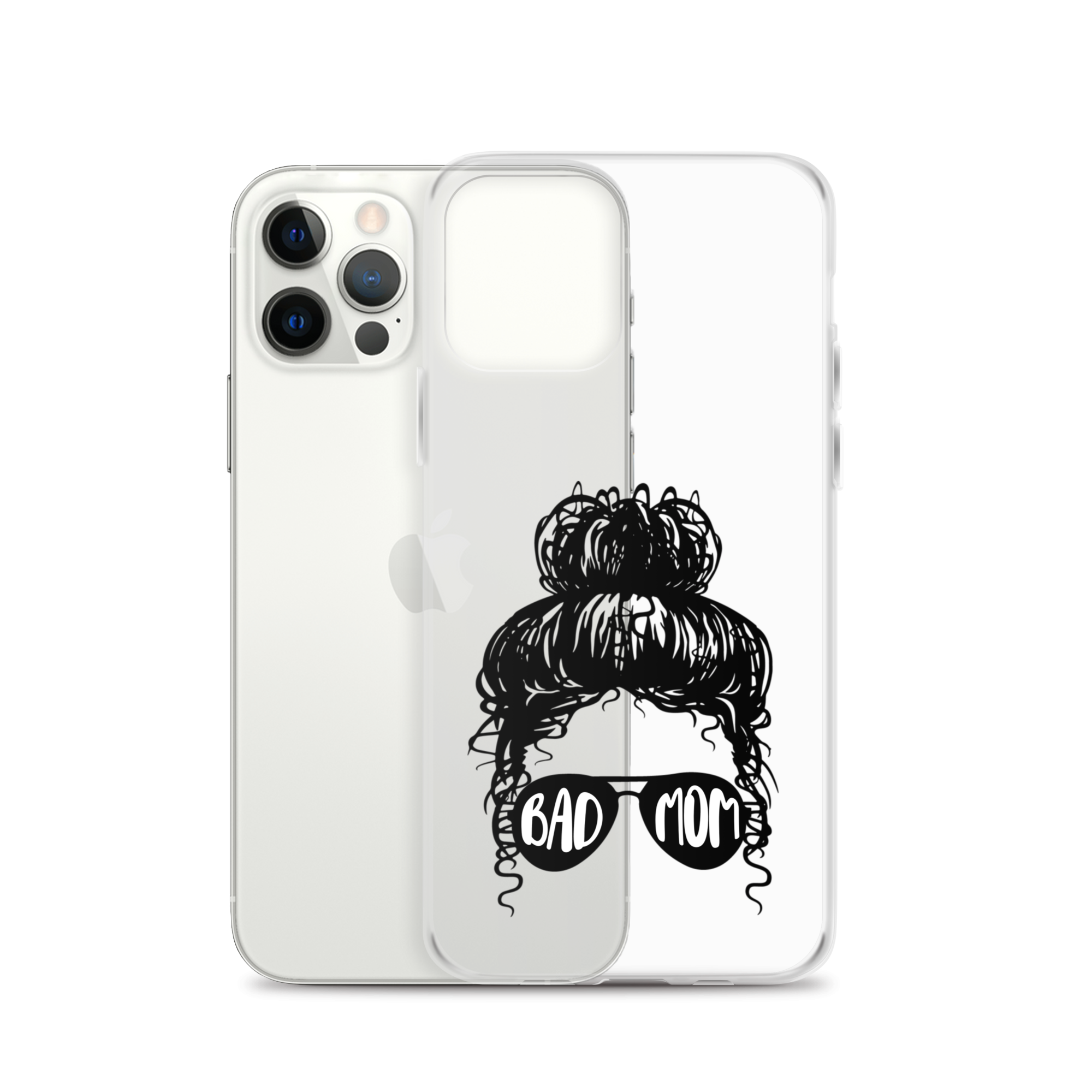 Bad Mom Messy Bun Clear Case for iPhone®