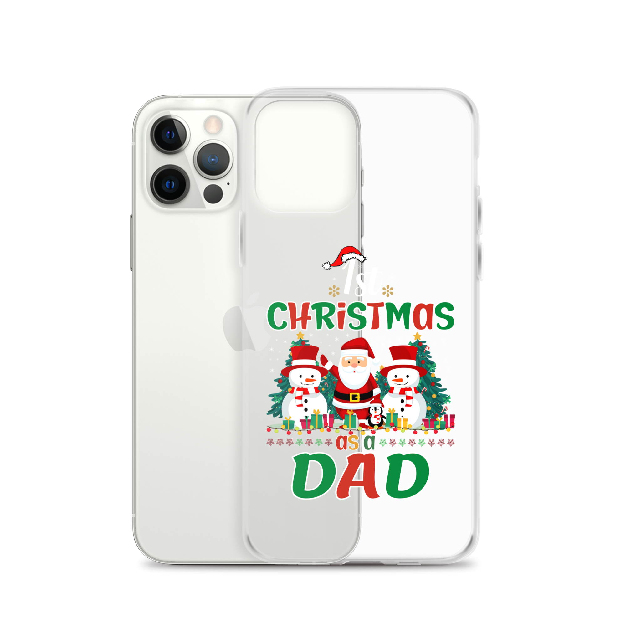 1st Christmas As A Dad Clear Case for iPhone®