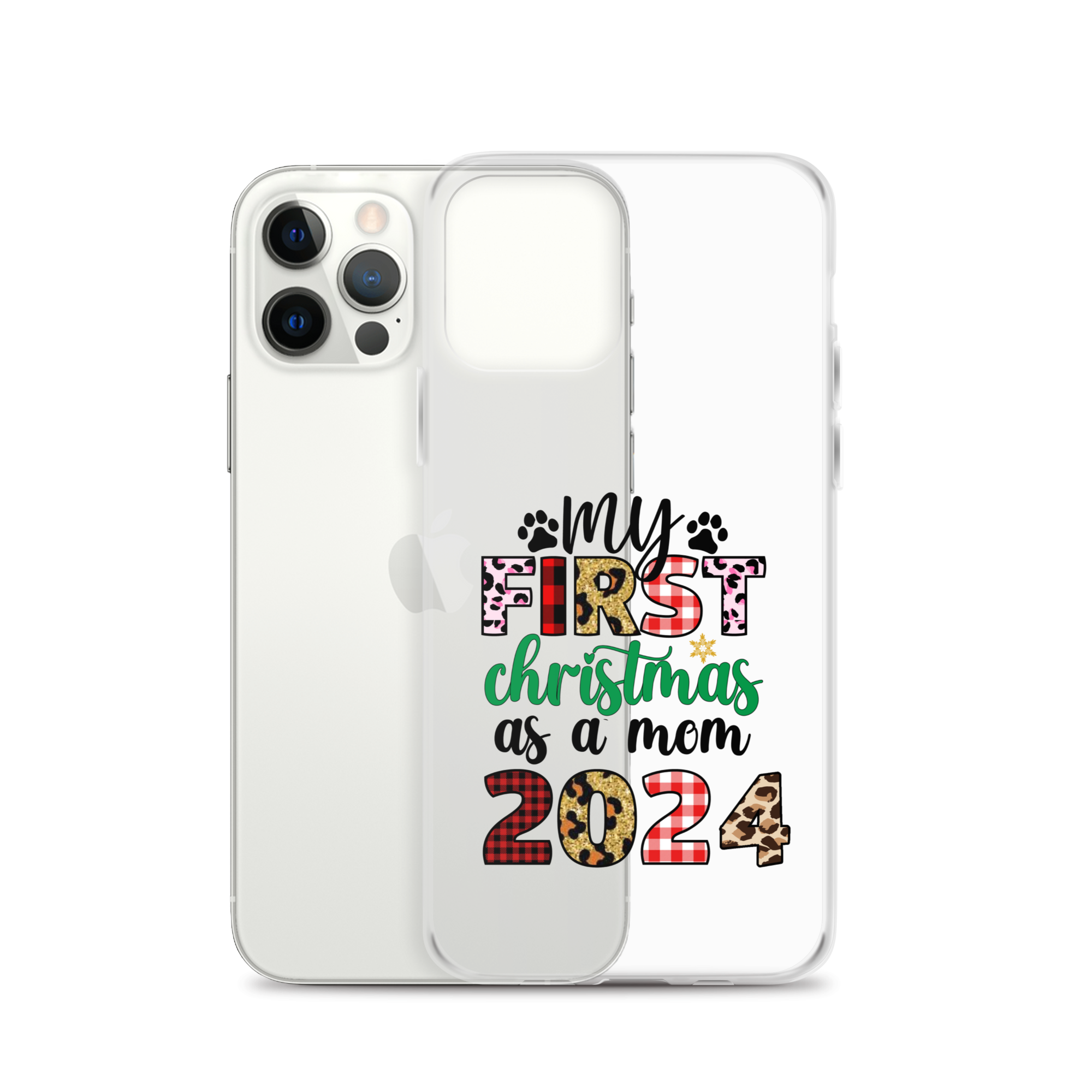 My First Christmas As A mom 2024 Clear Case for iPhone®