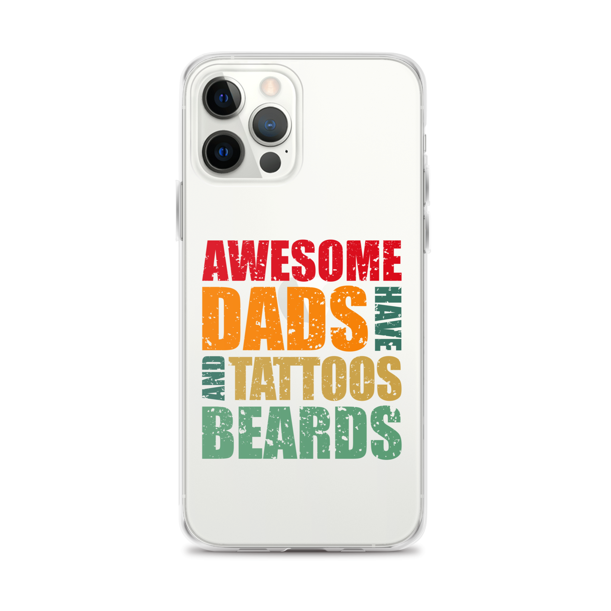 Awesome Dads Tattoos Beards Clear Case for iPhone®