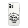 Dad's Garage Free Advice And Cold Beer Clear Case for iPhone®