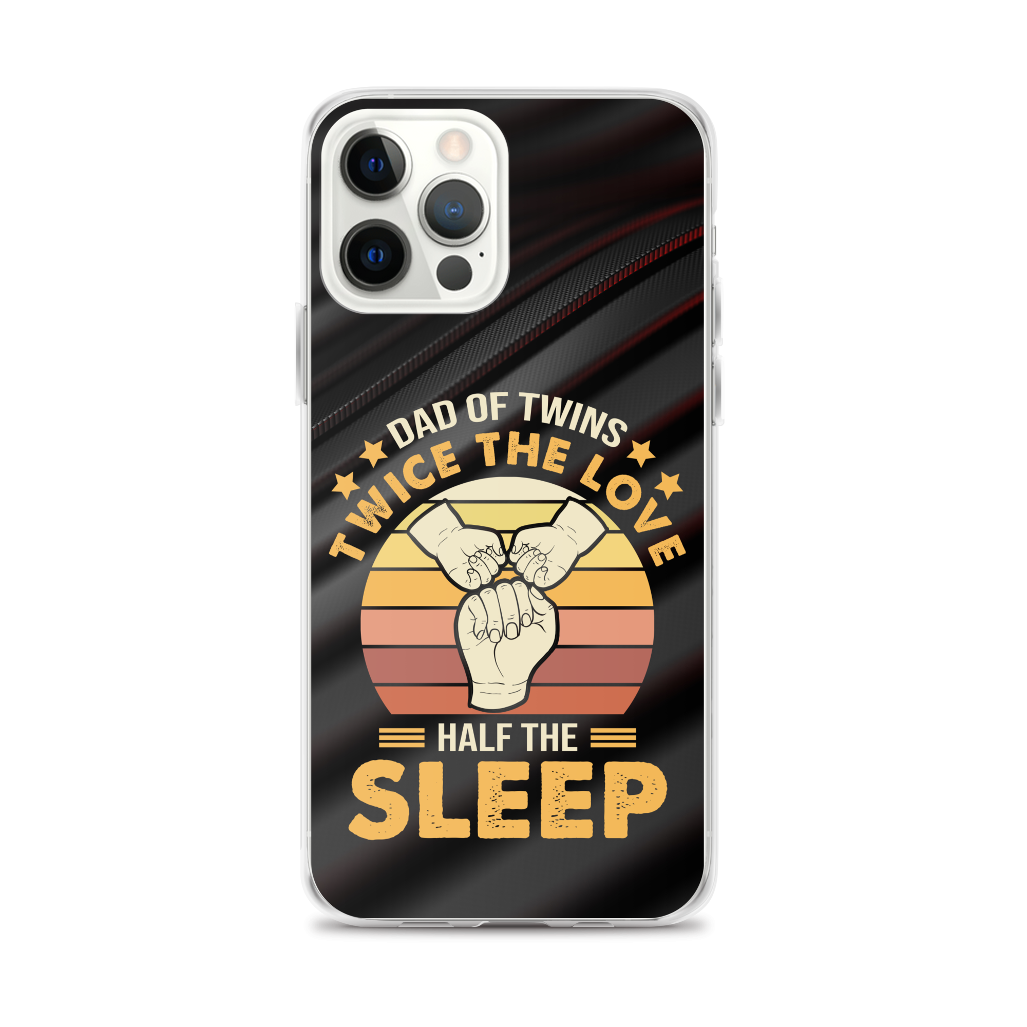 Dad Of Twins Twice The Love Half The Sleep Clear Case for iPhone®