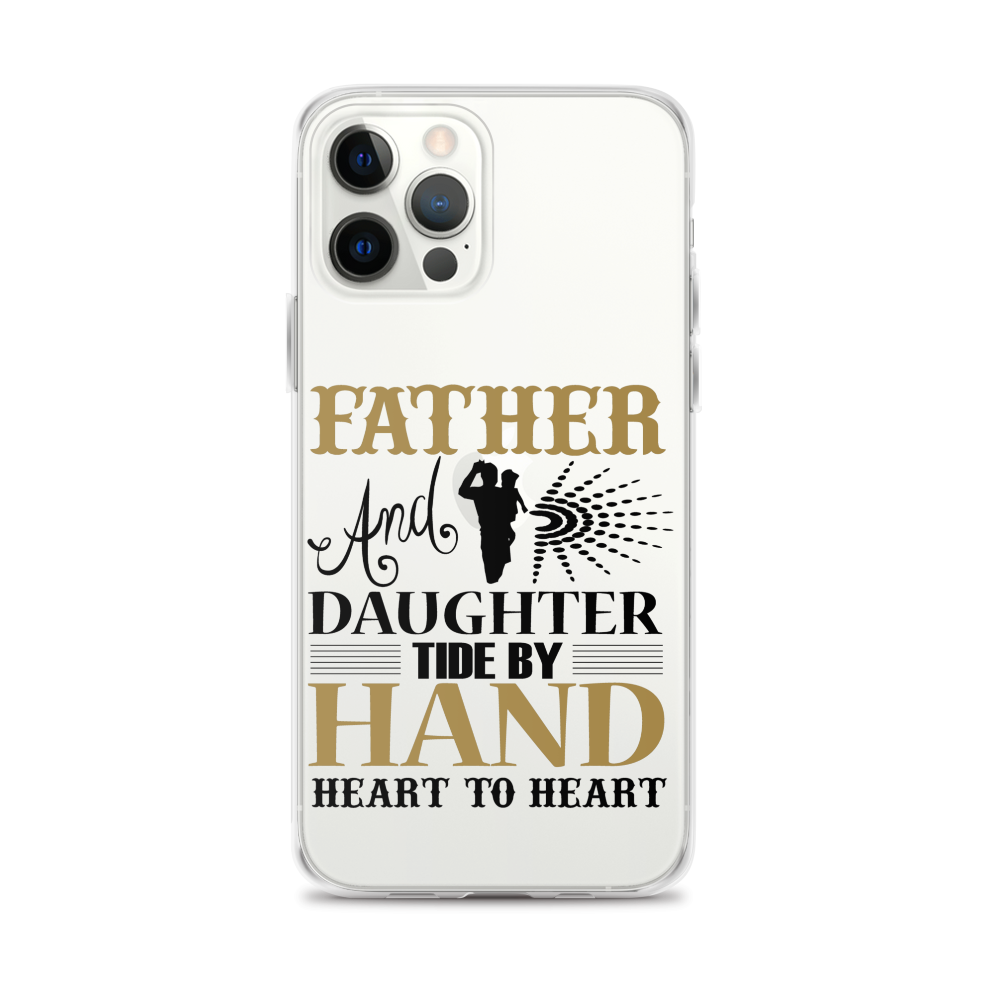 Father And Daughter Tide By Hand Heart To Heart Clear Case for iPhone®