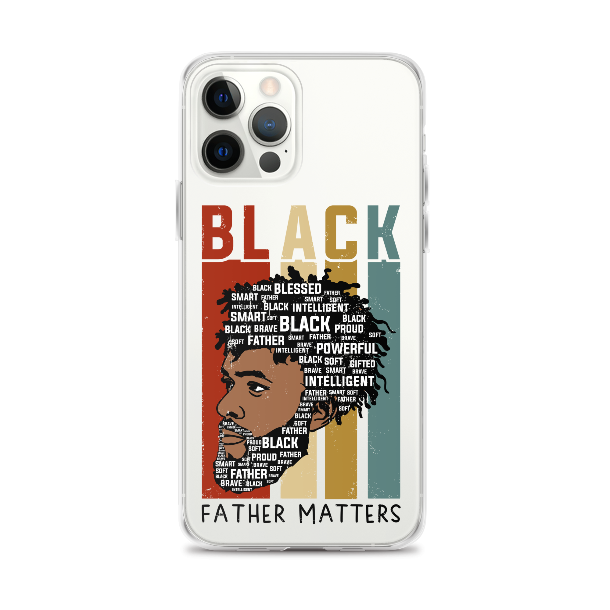 Black Father Matters Clear Case for iPhone®