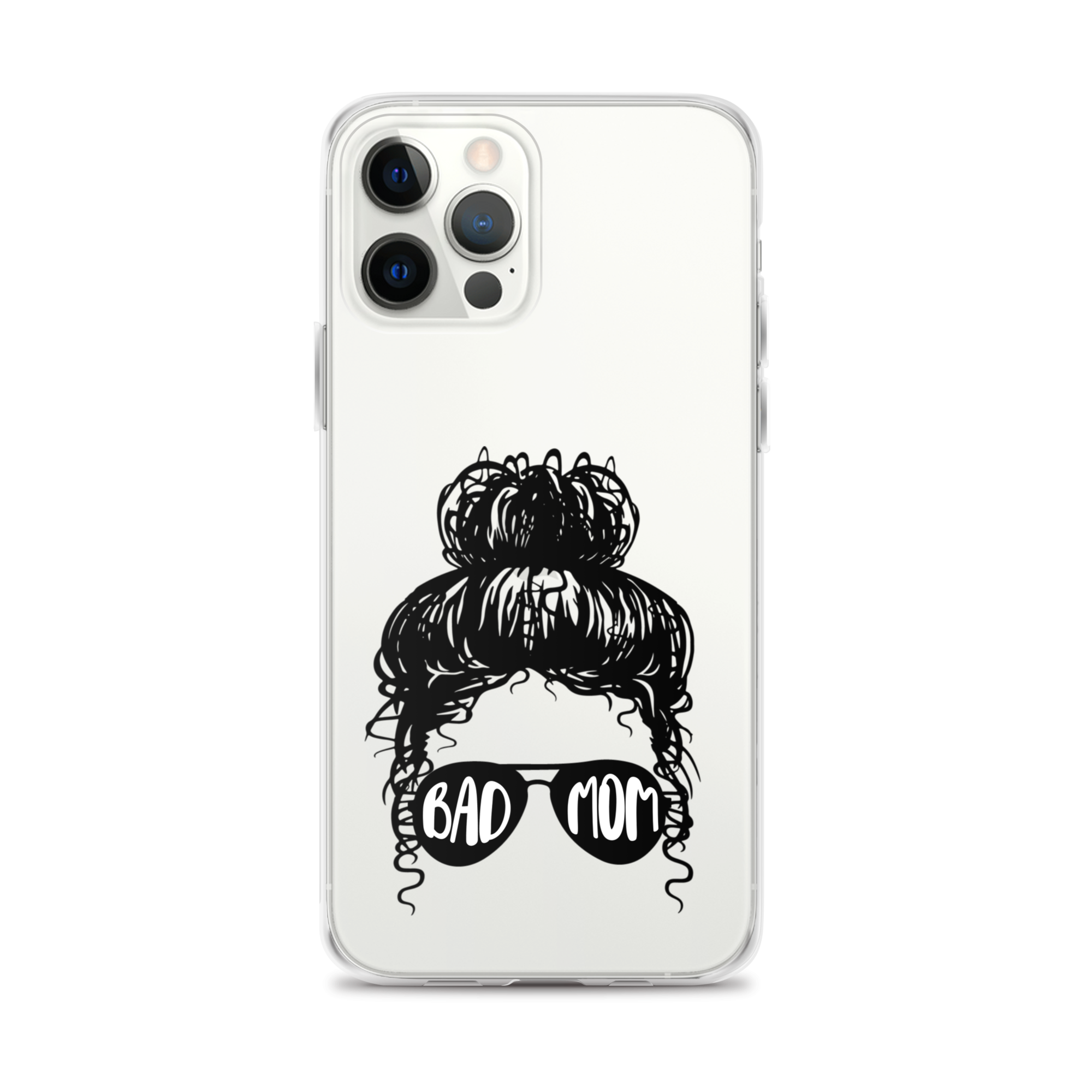 Bad Mom Messy Bun Clear Case for iPhone®