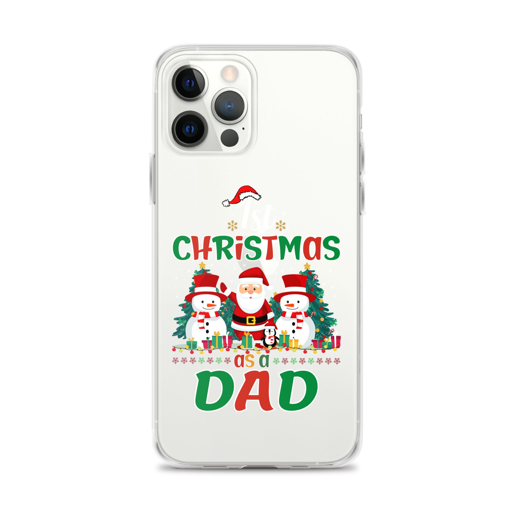 1st Christmas As A Dad Clear Case for iPhone®