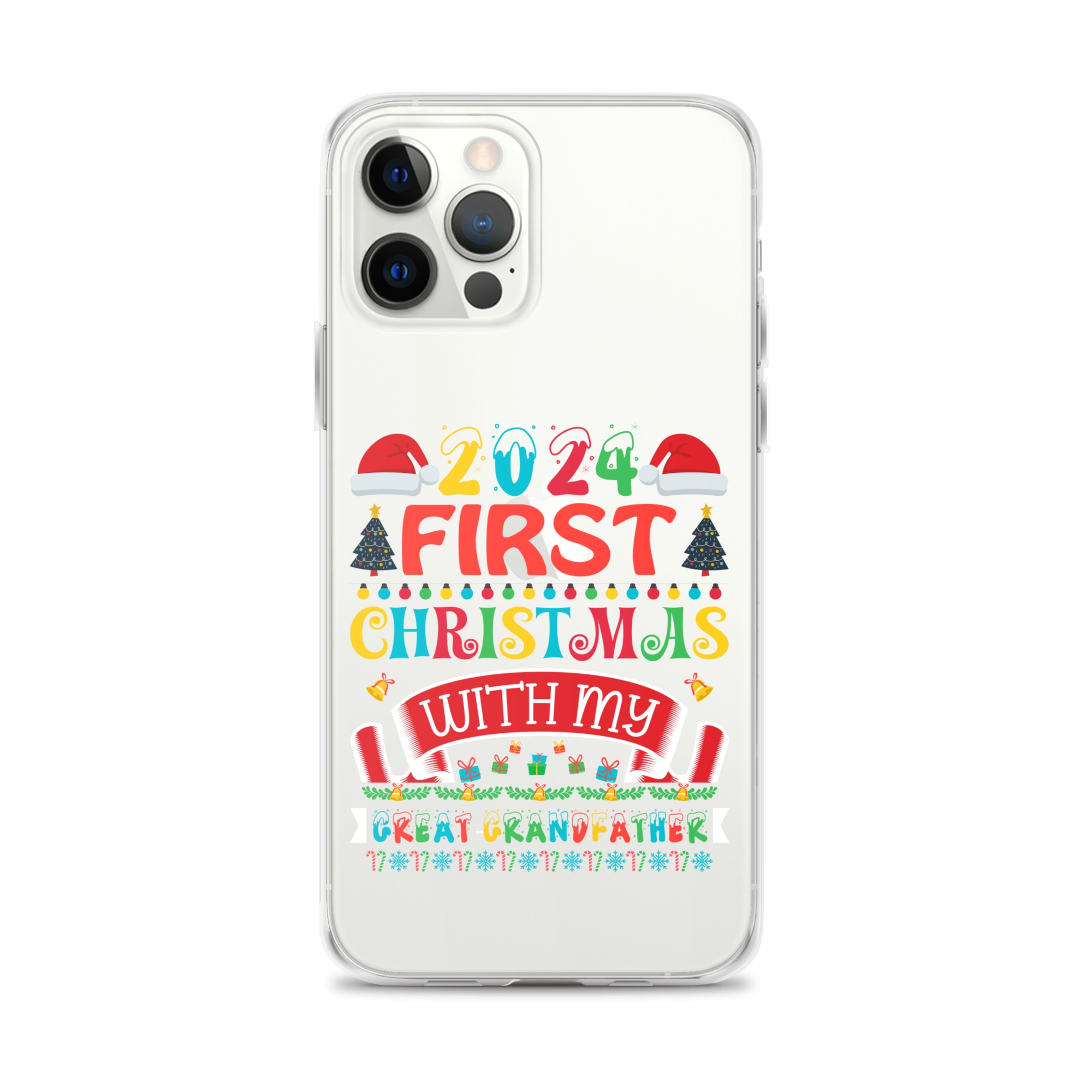 2024 My First Christmas With My Great Grandfather Clear Case for iPhone®