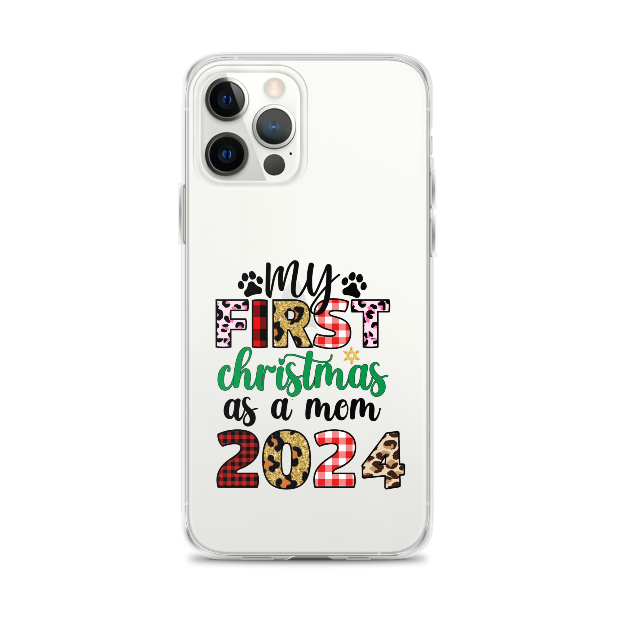 My First Christmas As A mom 2024 Clear Case for iPhone®