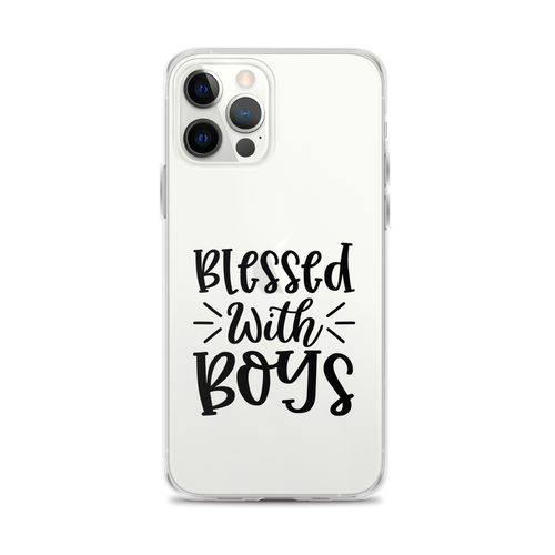 Blessed with Boys Clear Case for iPhone®