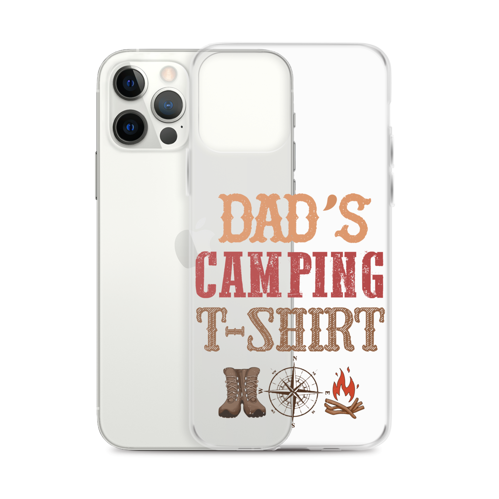 Dad's Camping T-Shirt Clear Case for iPhone®