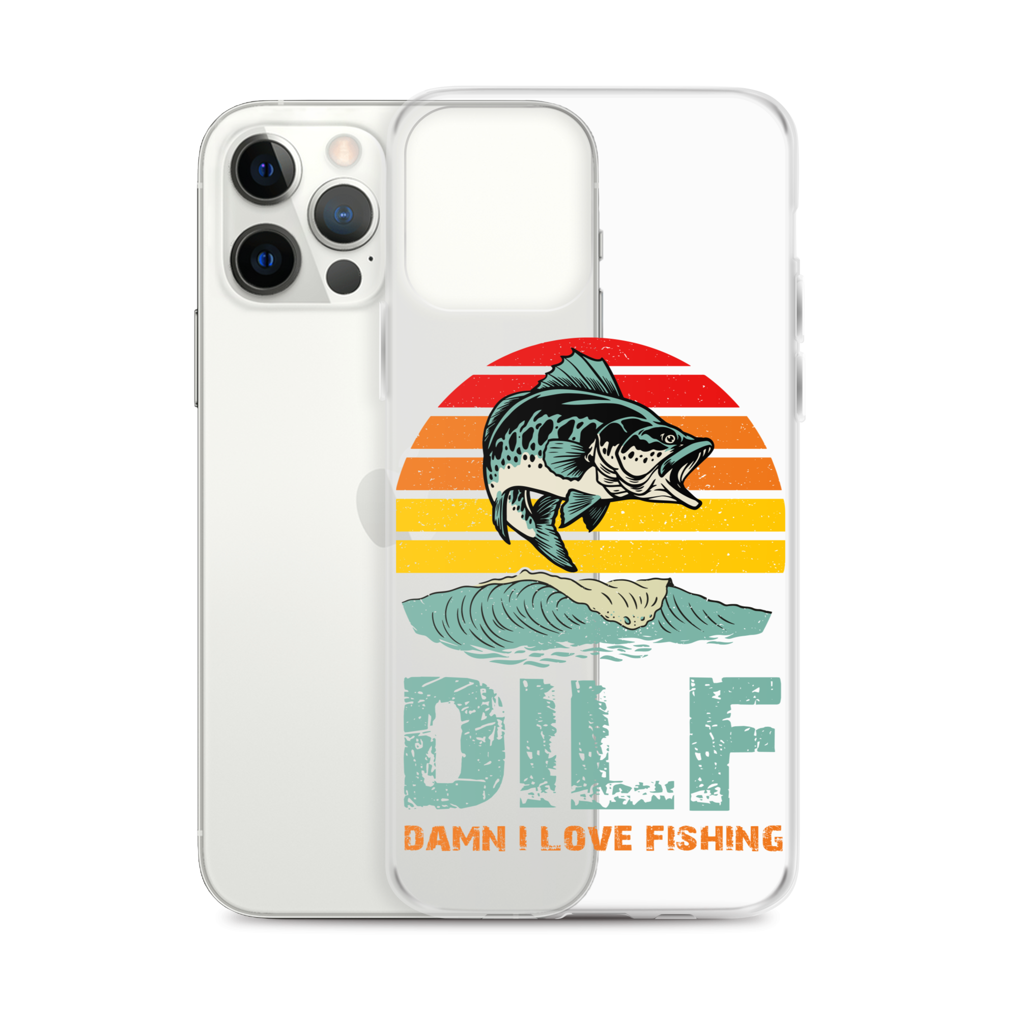 Dilf Damn I Love Fishing Clear Case for iPhone®