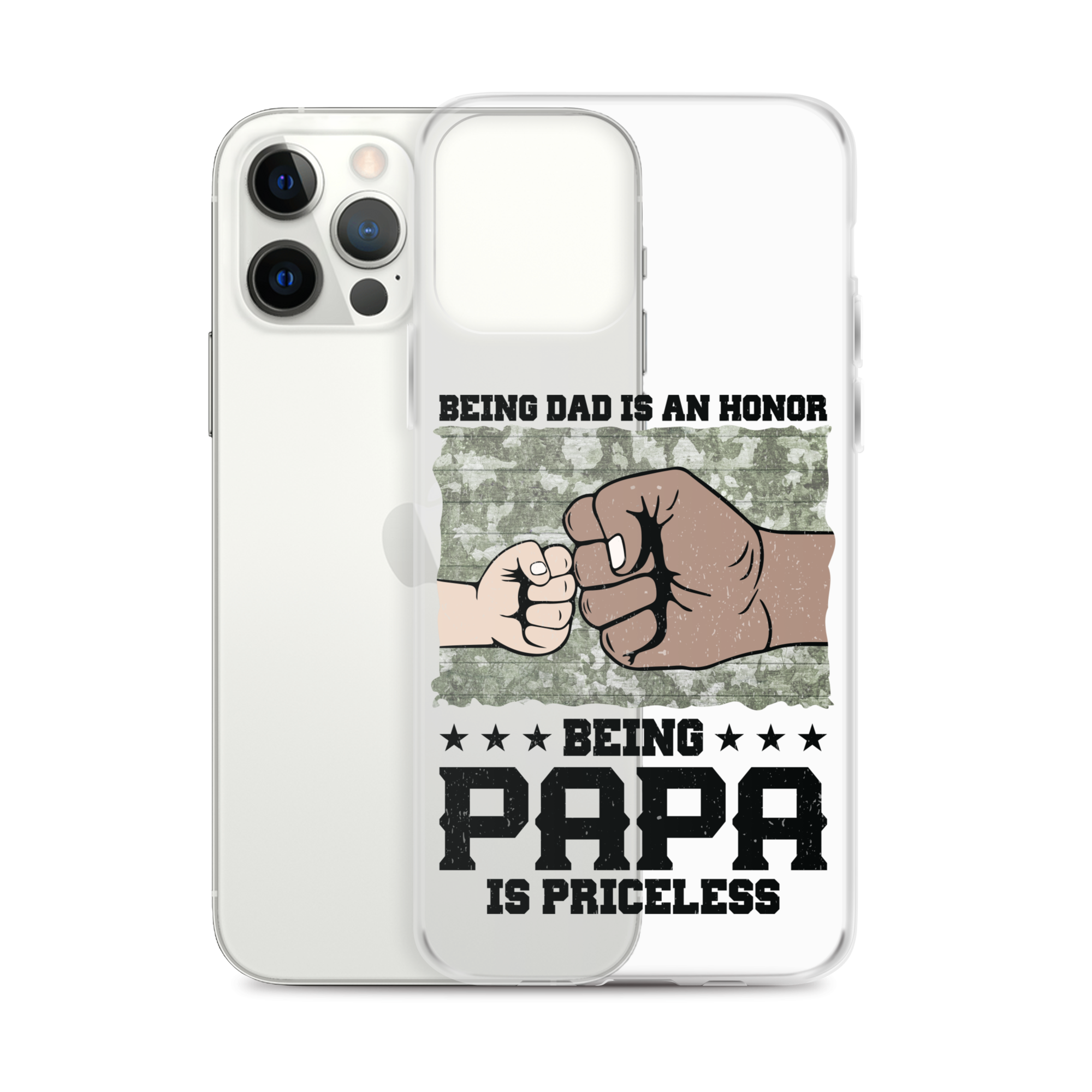 Being Dad Is An Honor Being Papa Is Priceless Clear Case for iPhone®