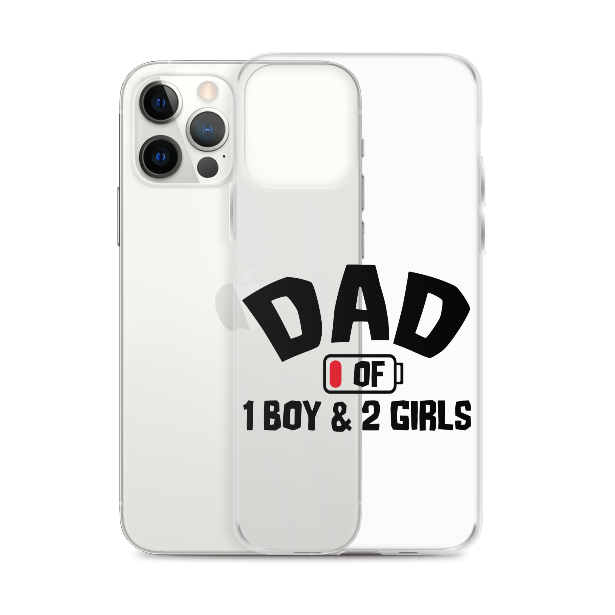 Dad Of 1 Boy And 2 Girls Clear Case for iPhone®