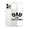 Dad Of 1 Boy And 2 Girls Clear Case for iPhone®