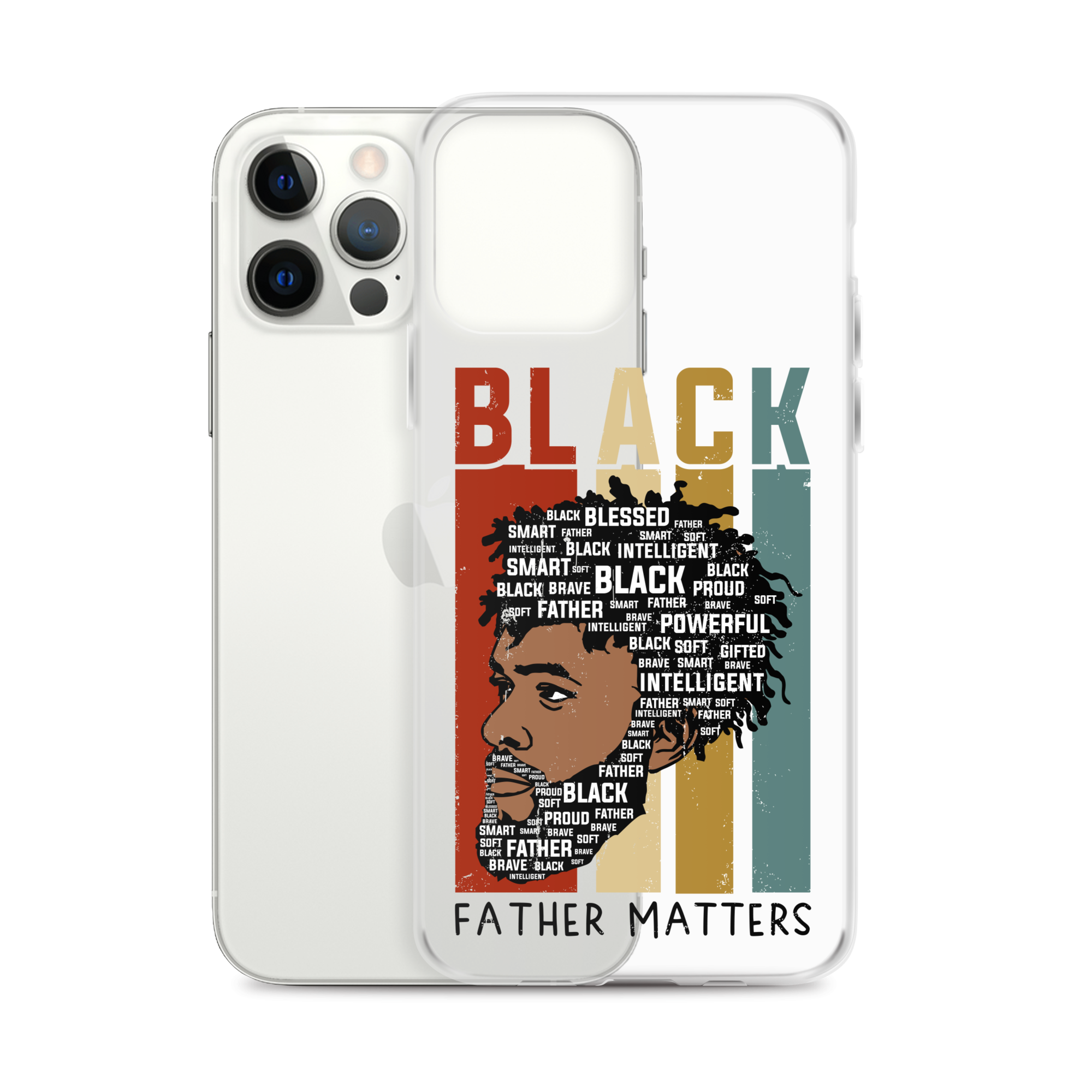 Black Father Matters Clear Case for iPhone®