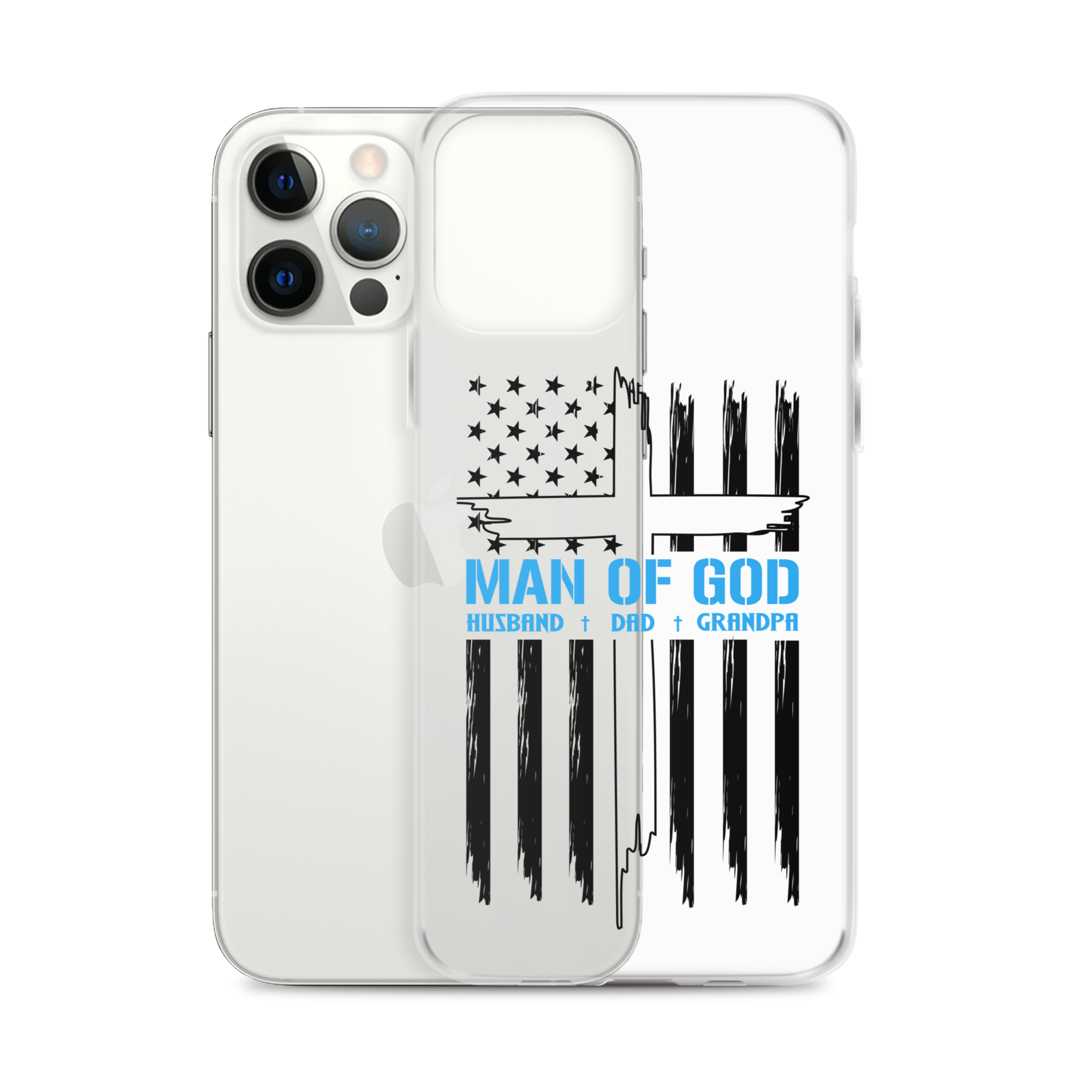 Man Of God Husband Dad Grandpa Clear Case for iPhone®