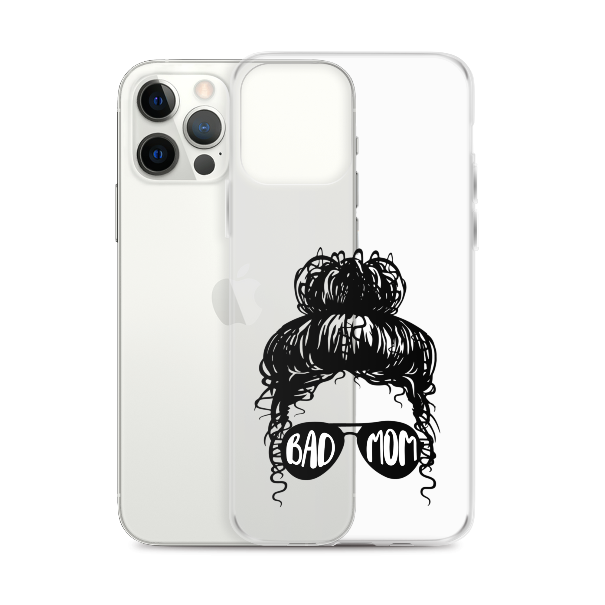 Bad Mom Messy Bun Clear Case for iPhone®