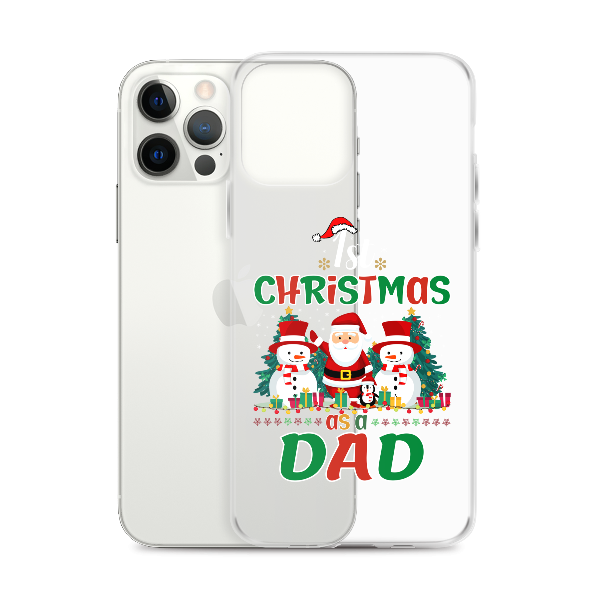 1st Christmas As A Dad Clear Case for iPhone®