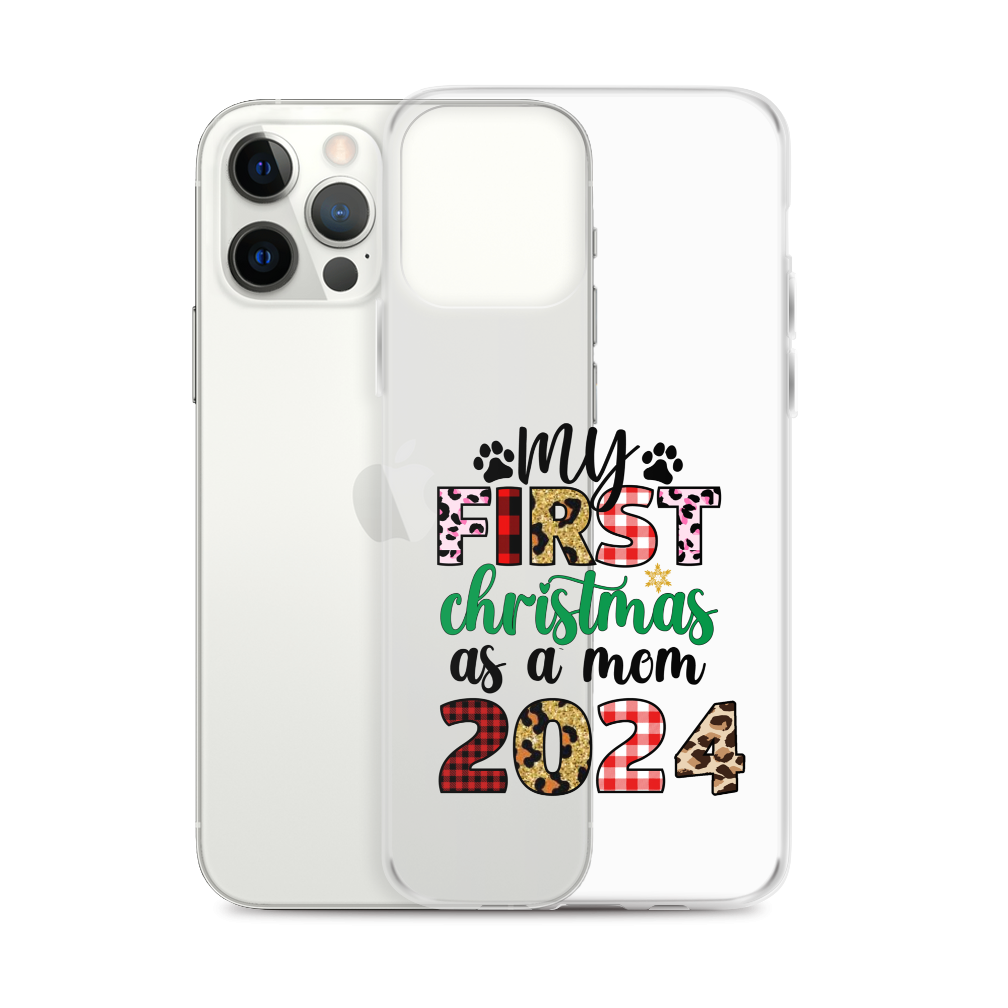 My First Christmas As A mom 2024 Clear Case for iPhone®