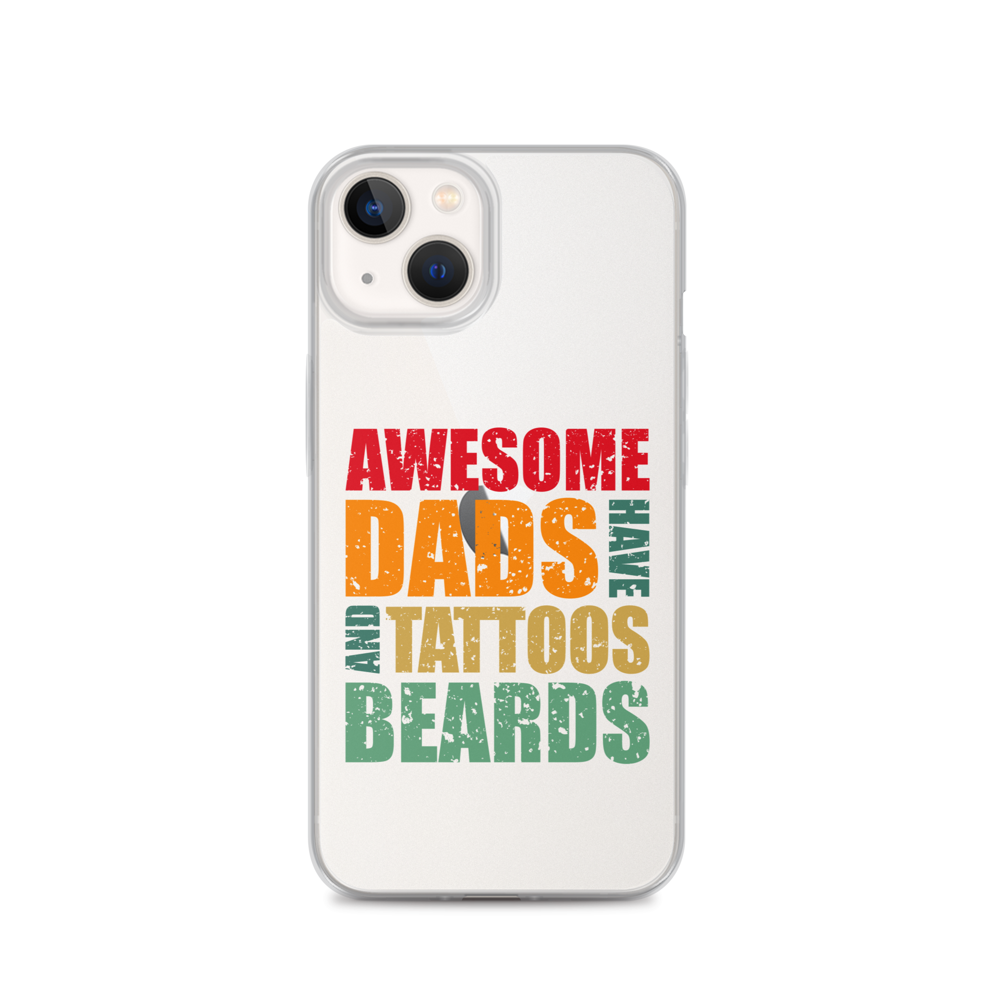 Awesome Dads Tattoos Beards Clear Case for iPhone®