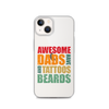 Awesome Dads Tattoos Beards Clear Case for iPhone®