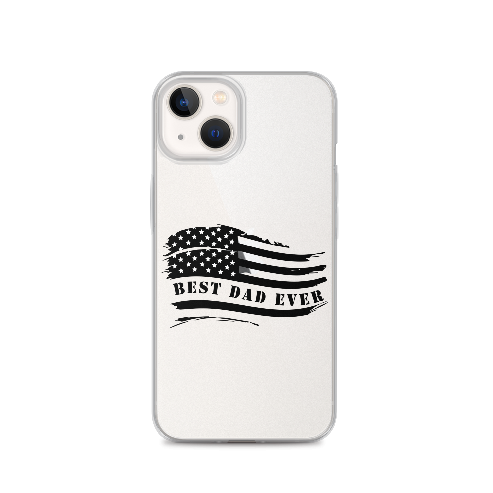 Best Dad Ever American Flag Clear Case for iPhone®