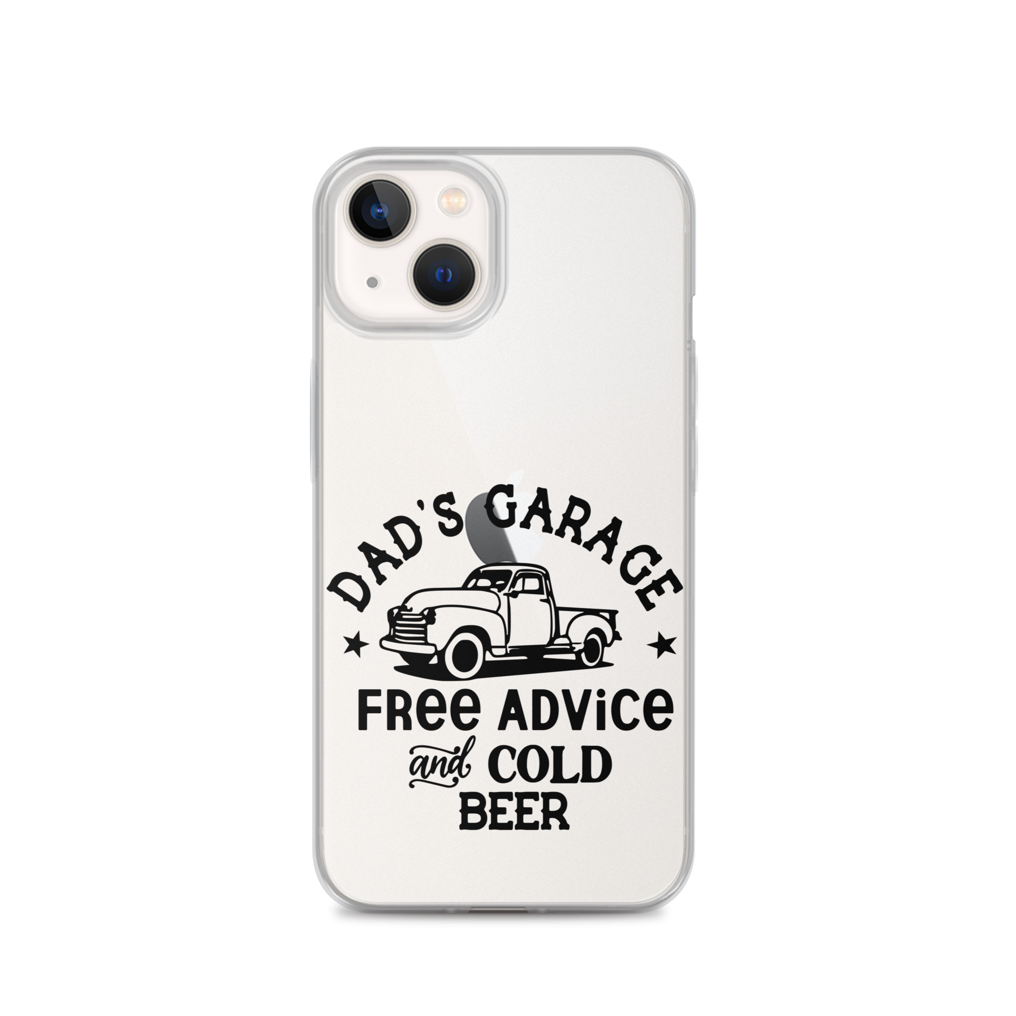 Dad's Garage Free Advice And Cold Beer Clear Case for iPhone®