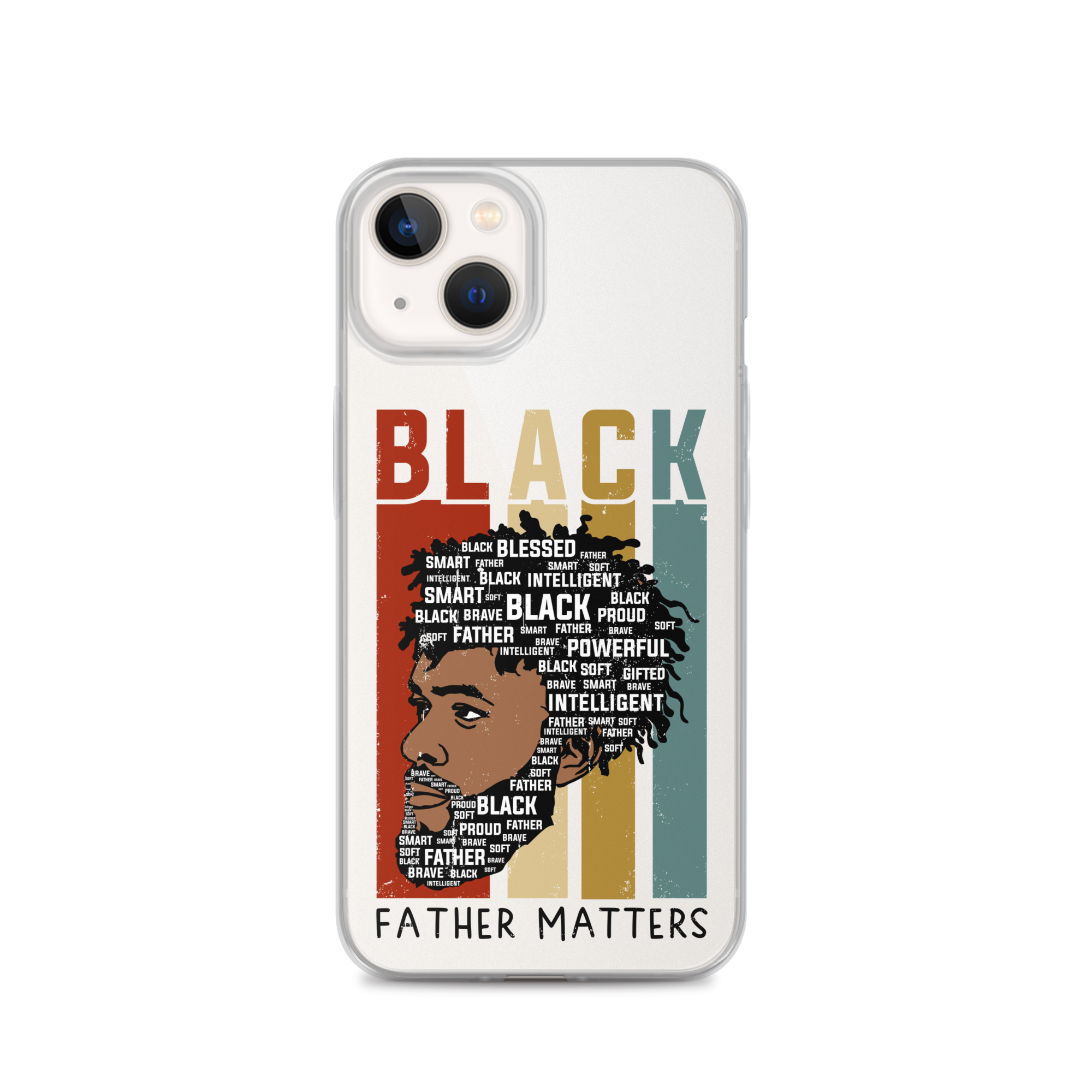 Black Father Matters Clear Case for iPhone®