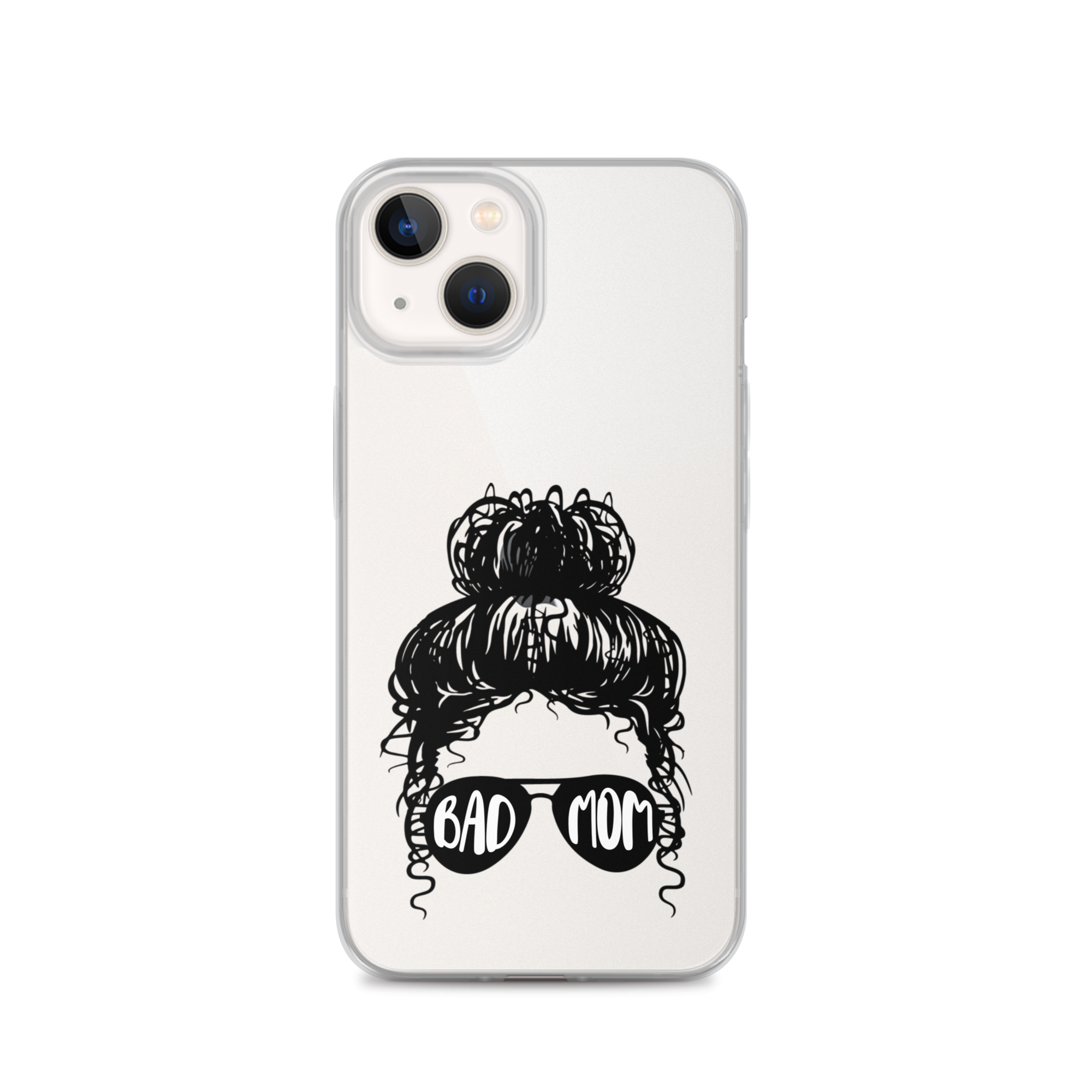 Bad Mom Messy Bun Clear Case for iPhone®