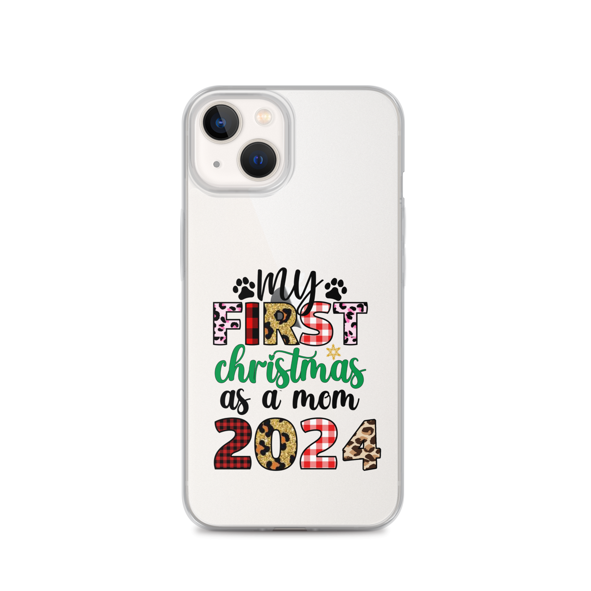 My First Christmas As A mom 2024 Clear Case for iPhone®