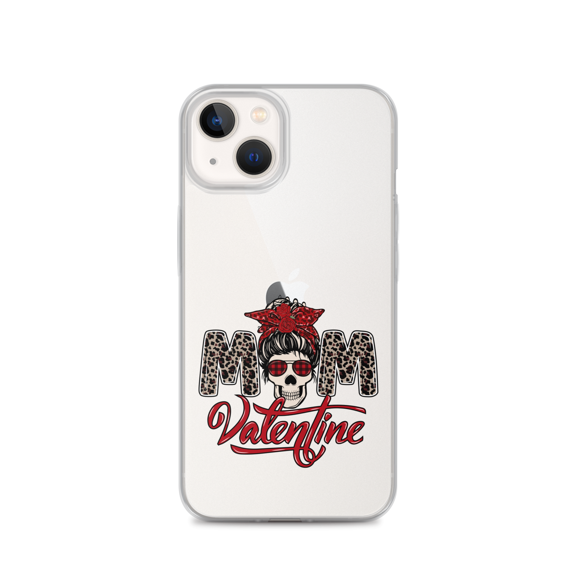 Skull Mom Valentine Clear Case for iPhone®