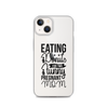 Eating Donuts For Two Funny Pregnant Mom Clear Case for iPhone®