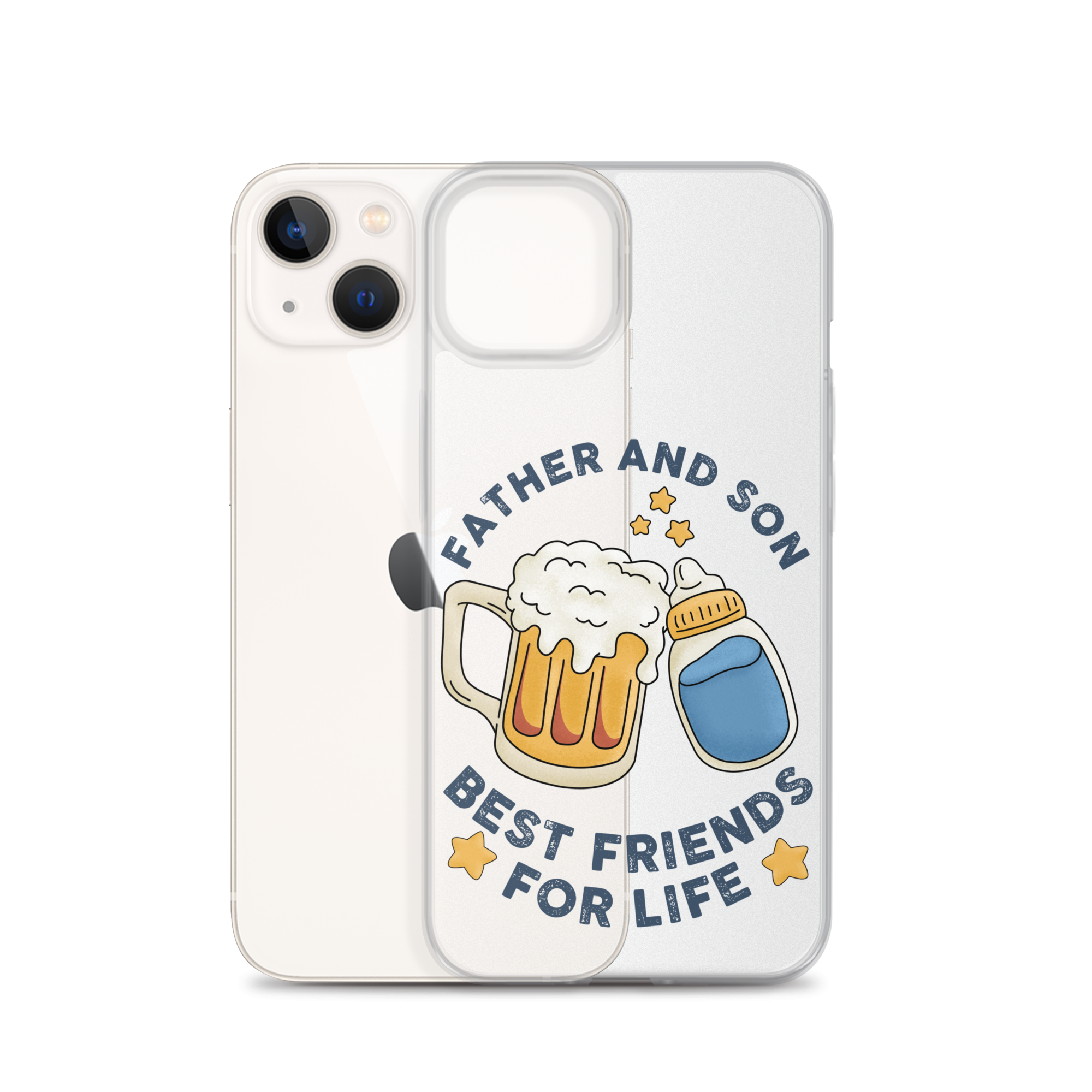 Father And Son Best Friends For Life Clear Case for iPhone®