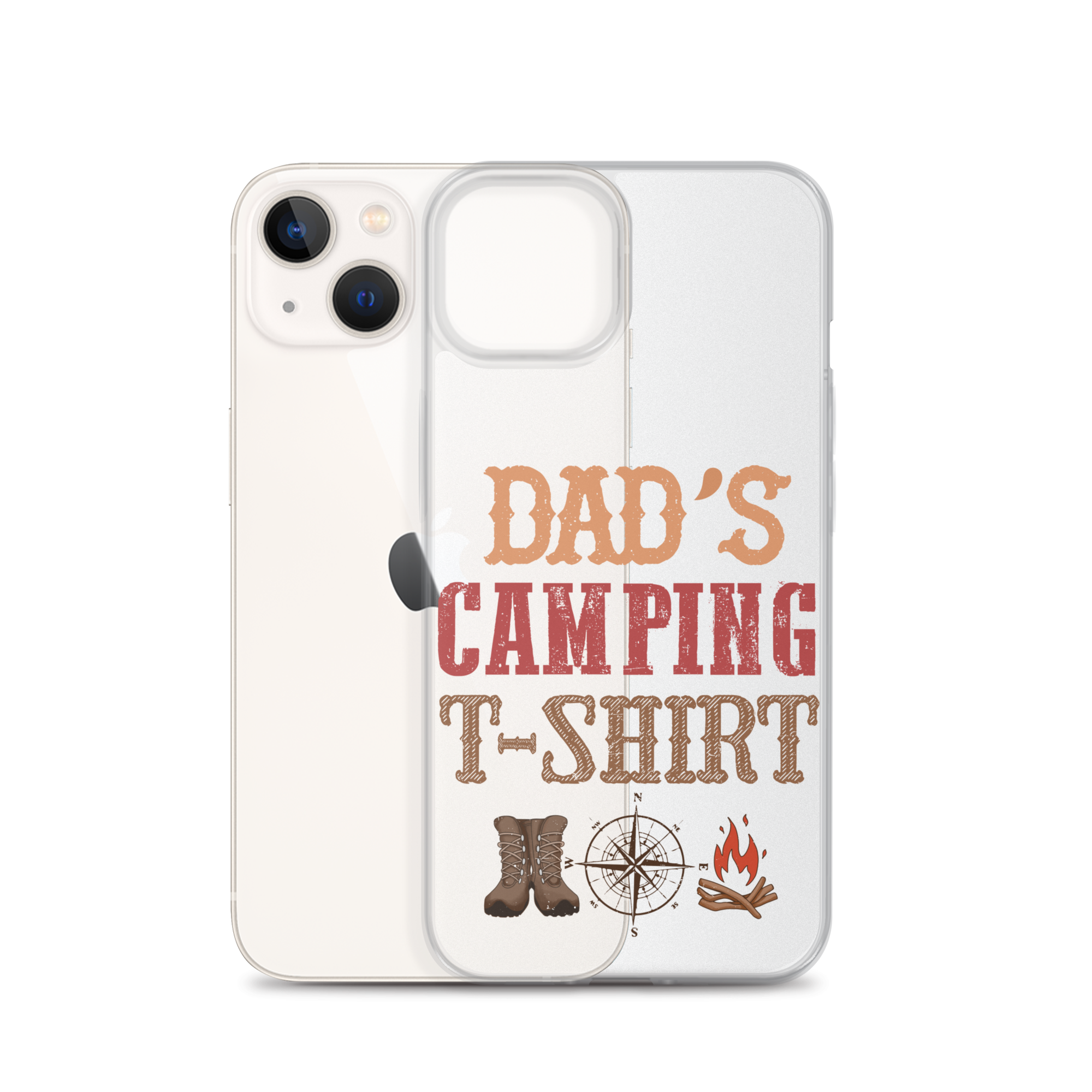 Dad's Camping T-Shirt Clear Case for iPhone®