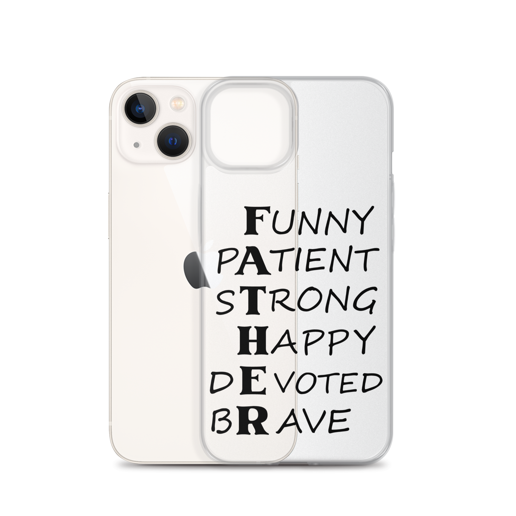 Funny Patient Strong Happy Devoted Brave Clear Case for iPhone®