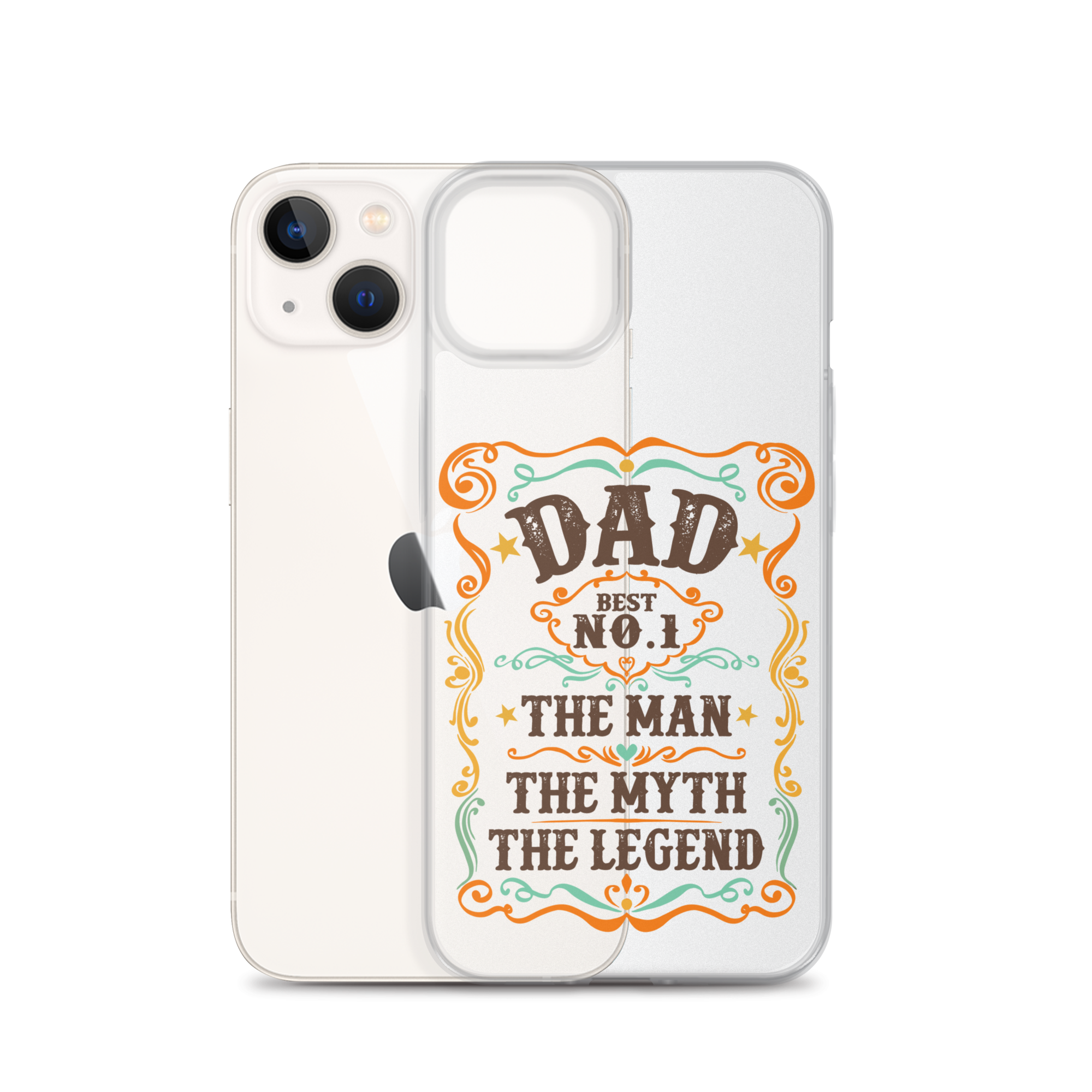 Dad Best Number 1 The Man The Myth The Legend Clear Case for iPhone®