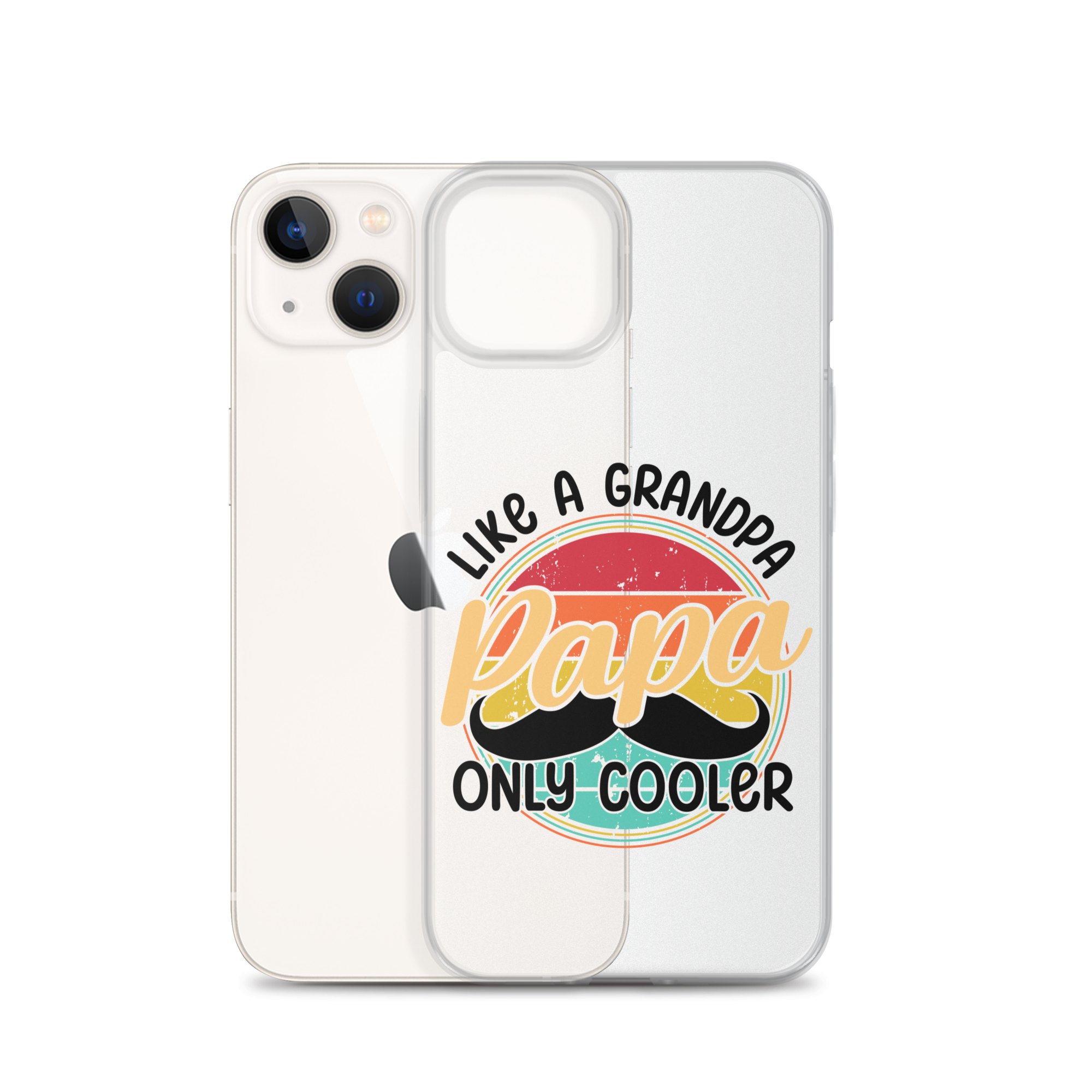 Papa Like A Grandpa Only Cooler Clear Case for iPhone®