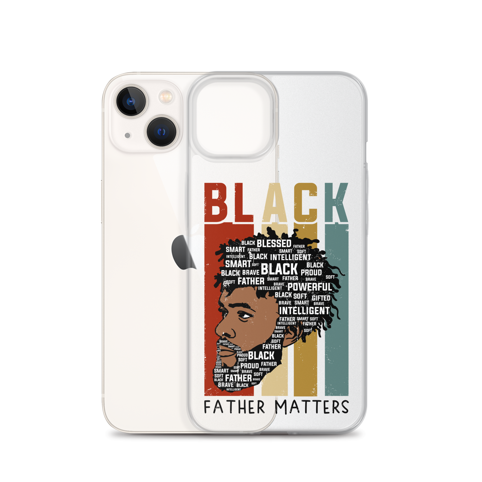 Black Father Matters Clear Case for iPhone®