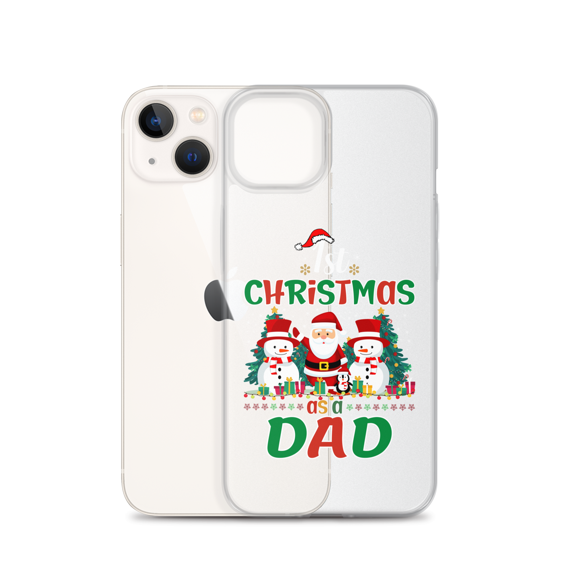 1st Christmas As A Dad Clear Case for iPhone®