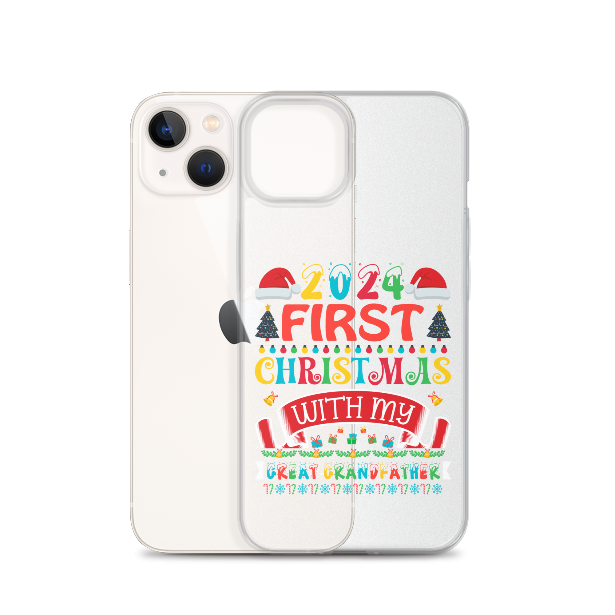 2024 My First Christmas With My Great Grandfather Clear Case for iPhone®