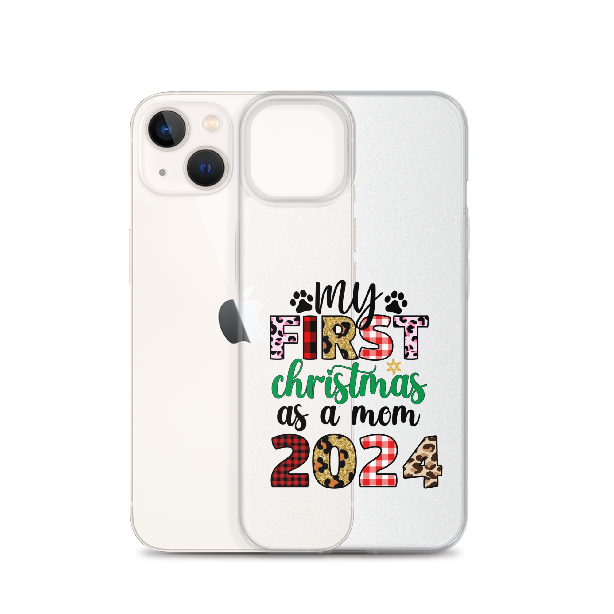 My First Christmas As A mom 2024 Clear Case for iPhone®