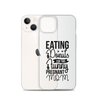 Eating Donuts For Two Funny Pregnant Mom Clear Case for iPhone®