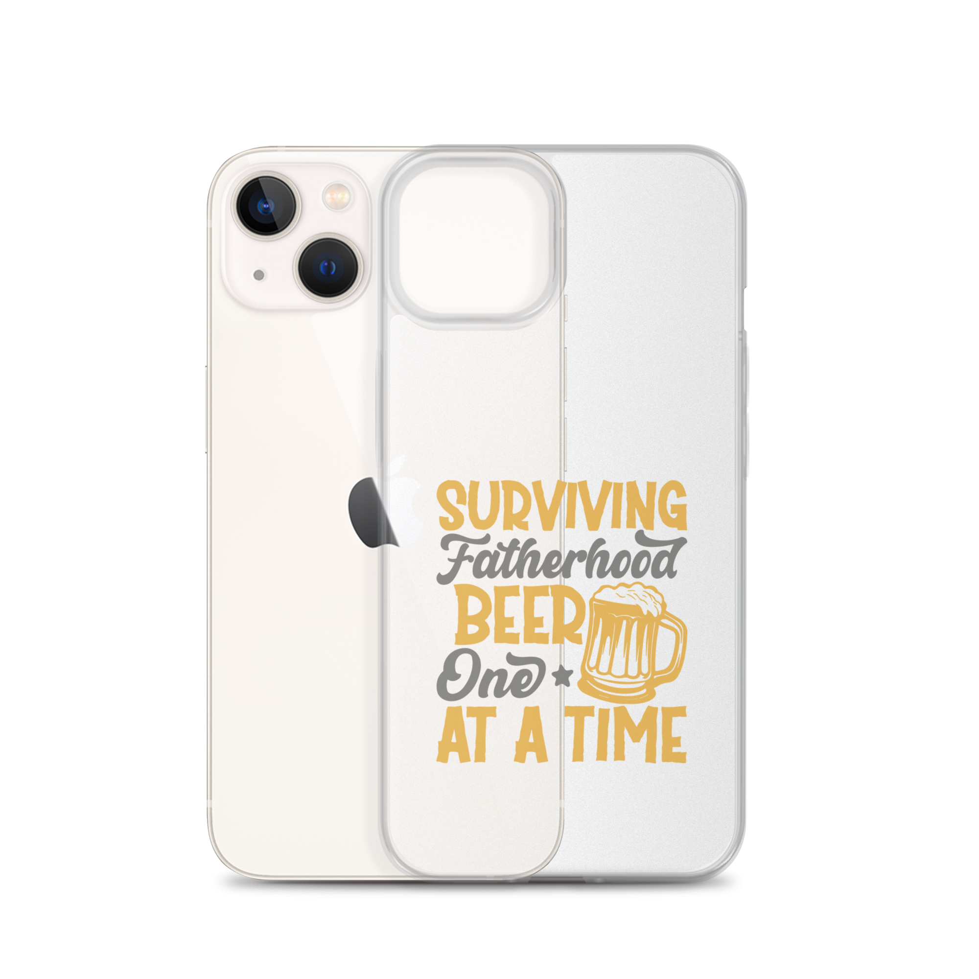 Surviving Fatherhood One Beer At A time Clear Case for iPhone®