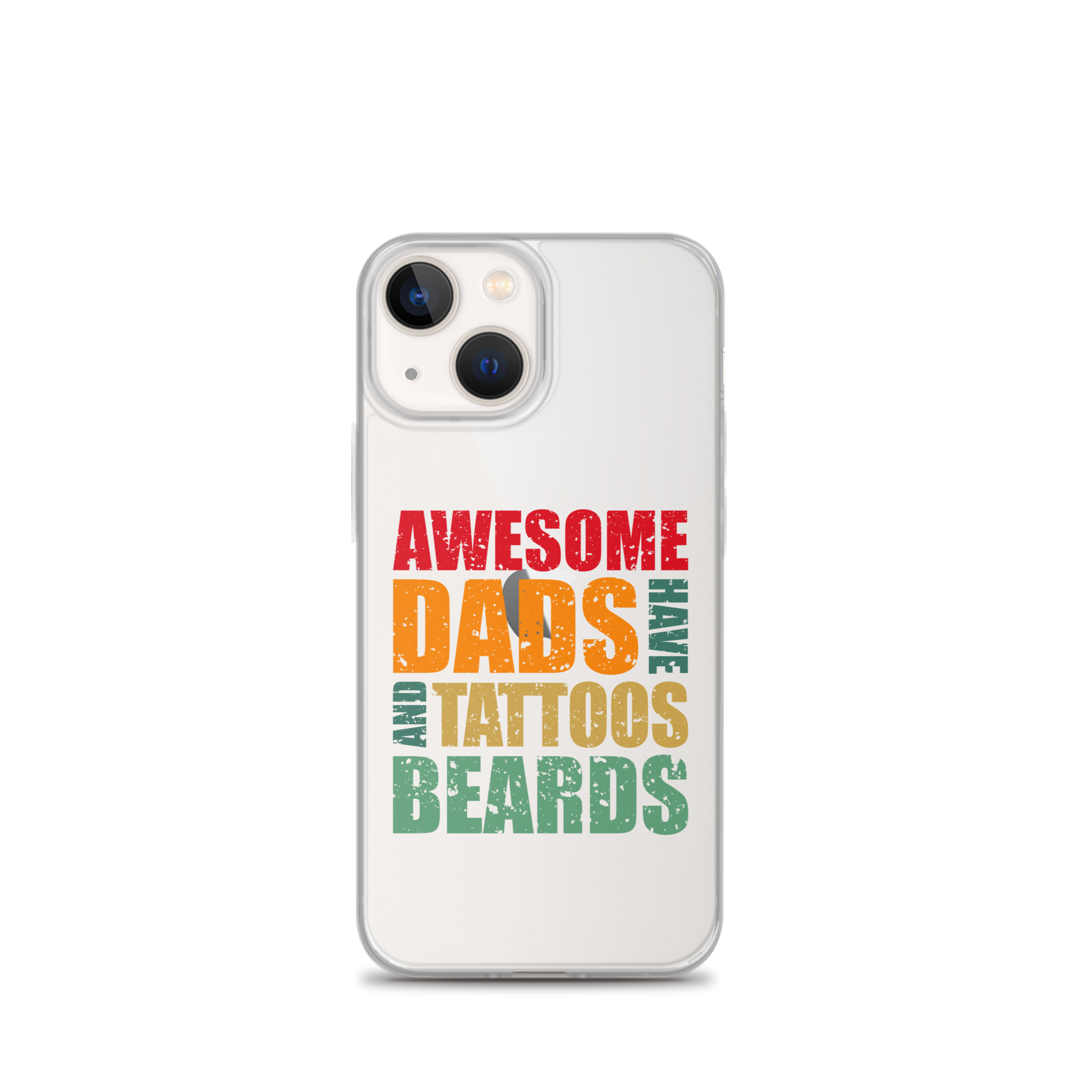 Awesome Dads Tattoos Beards Clear Case for iPhone®