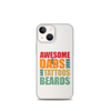 Awesome Dads Tattoos Beards Clear Case for iPhone®